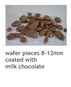 wafer pieces 8-12mm coated with milk chocolate