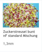 Zuckerstreusel bunt  nF standard Mischung  1,3mm