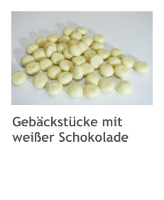 Gebäckstücke mit weißer Schokolade