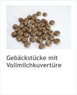 Gebäckstücke mit  Vollmilchkuvertüre