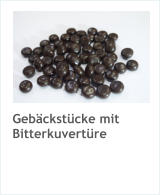 Gebäckstücke mit Bitterkuvertüre