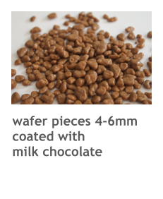 wafer pieces 4-6mm coated with milk chocolate