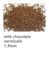 milk chocolate vermicelli 1,9mm