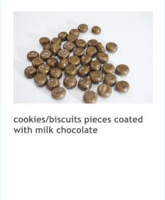 cookies/biscuits pieces coated with milk chocolate