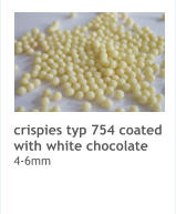 crispies typ 754 coated with white chocolate 4-6mm