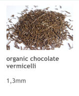 organic chocolate vermicelli   1,3mm